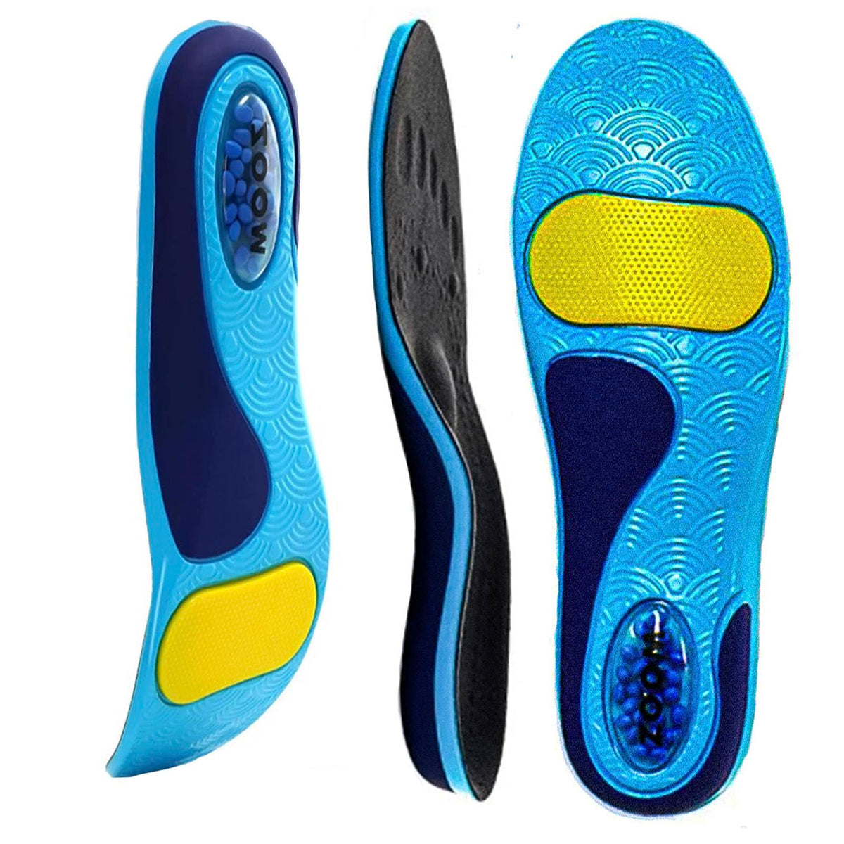 Goofort DynaZoom front view insole showing contoured arch support for all-day comfort