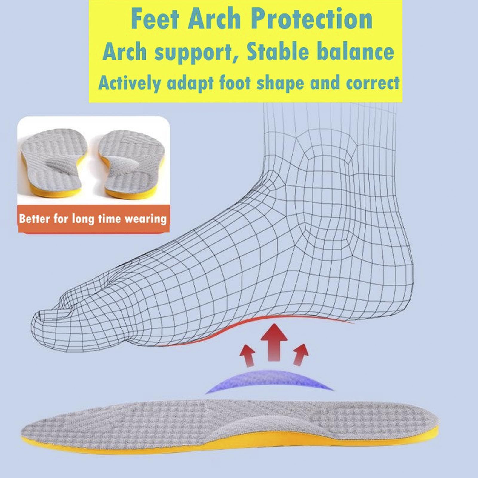 Goofort high-arch support insole aids stability for active wear.