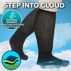 Gooi moisture-wicking fabric keeps feet dry with breathable airflow.