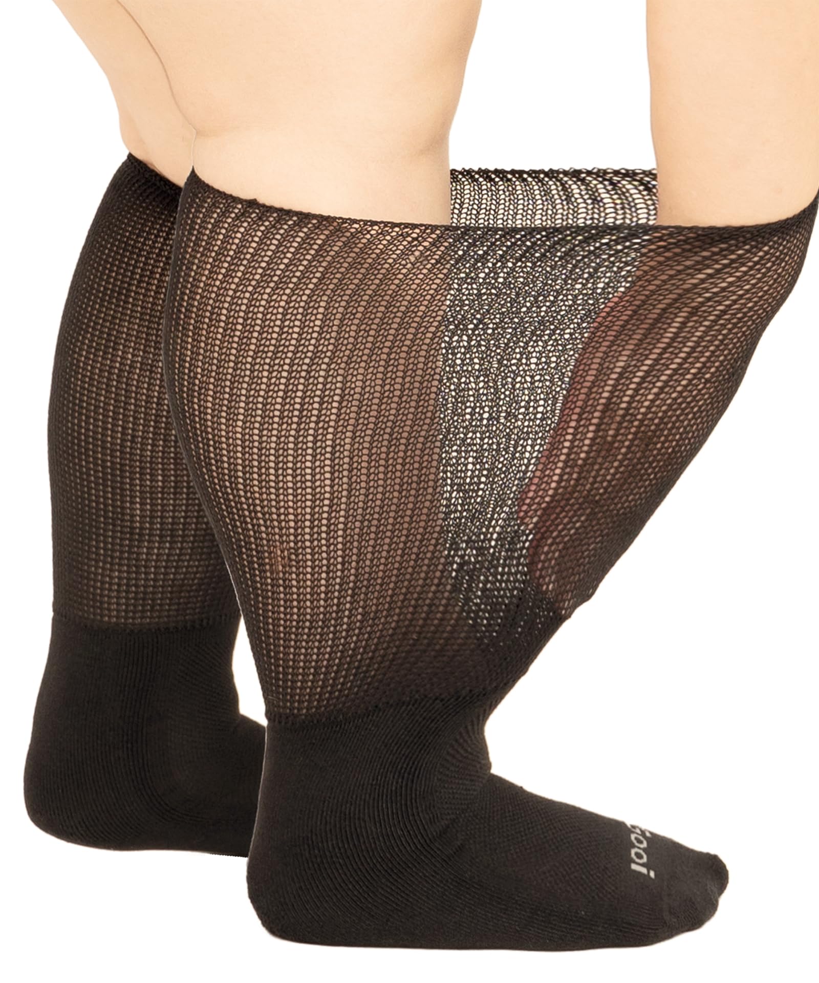 Gooi Extra Wide Socks with a non-binding top for swollen feet and comfort.