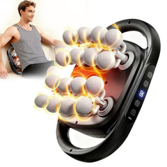 GooseFit 16-head massage gun targeting back and legs for deep relaxation