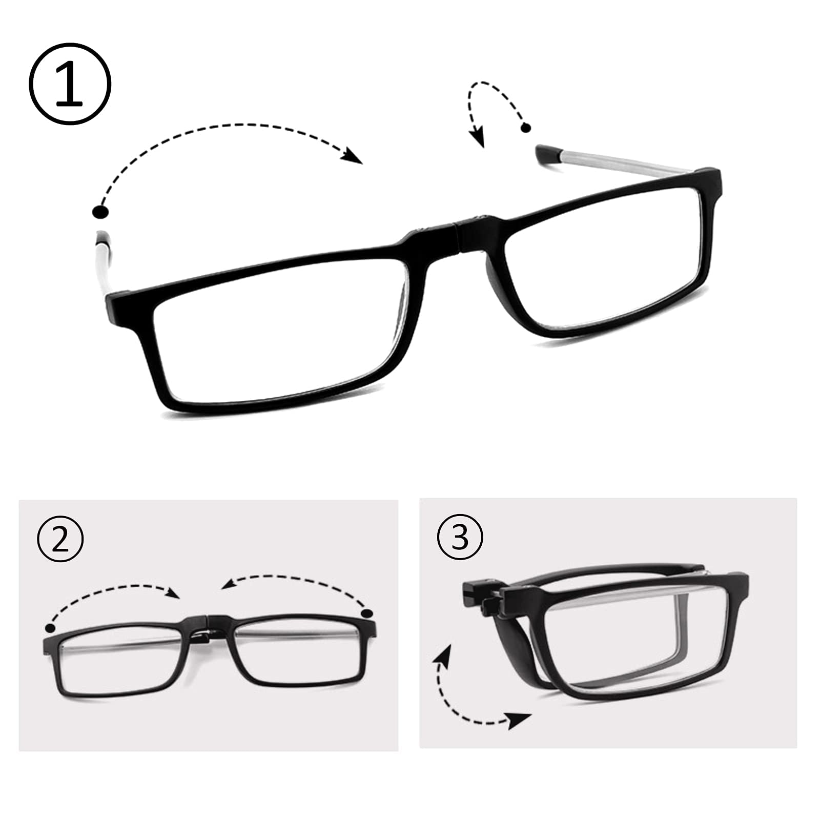 GOOSEN lentes de lectura con llavero, compacto y portable