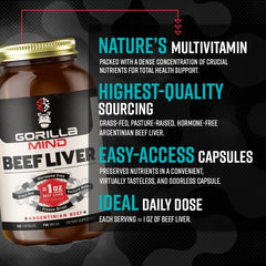 Gorilla Mind freeze-dried beef liver texture preserving vitamins and minerals efficiently.