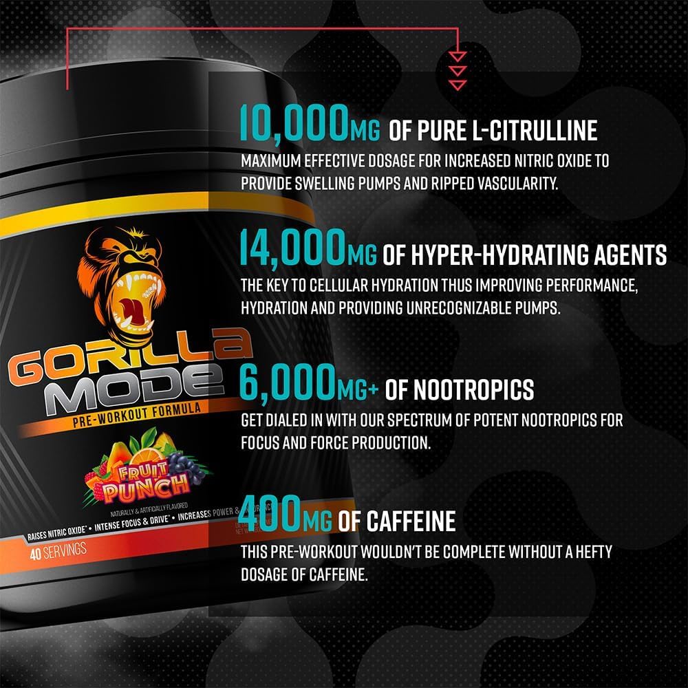 Gorilla Mode mixed in shaker, showcasing smooth texture and flavor