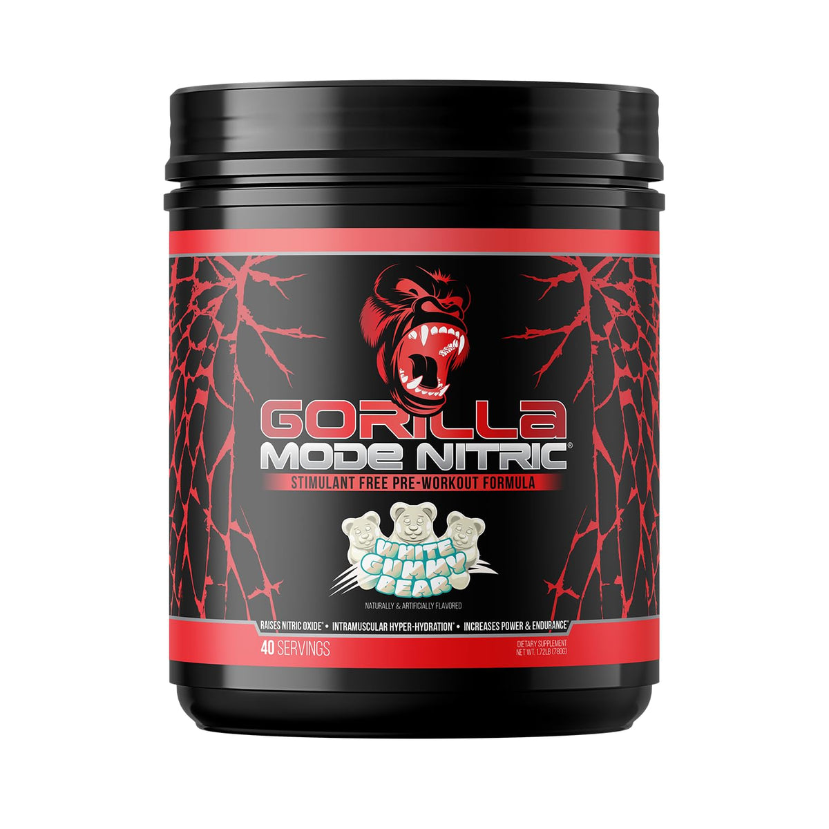 Gorilla Mind Gorilla Mode Nitric Upgraded tub ready for stimulant-free pumps and clean hydration.