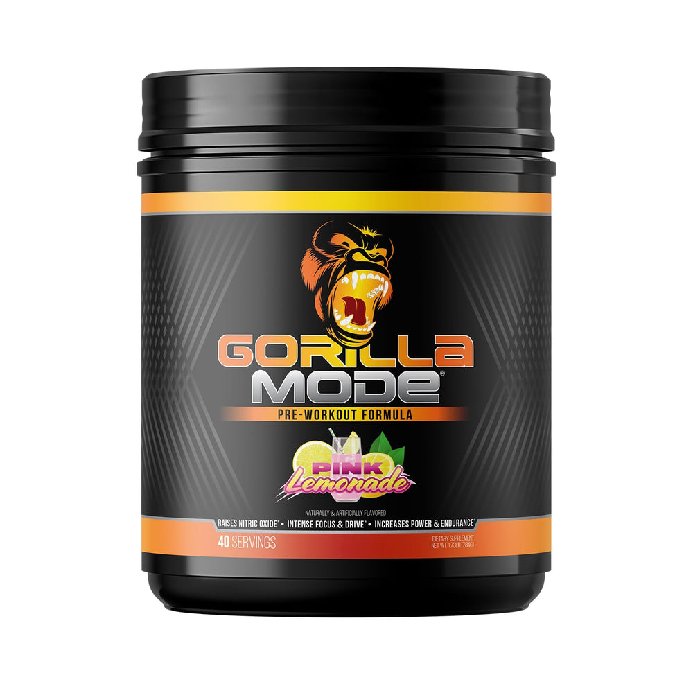 Gorilla Mind Gorilla Mode Pink Lemonade tub front view for intense workouts