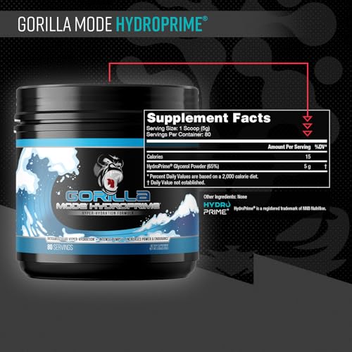 Gorilla Mind Hydroprime powder scoop highlighting easy mixing
