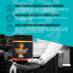 Gorilla Mind Pre Workout powder being stirred, hinting at fast dissolution.