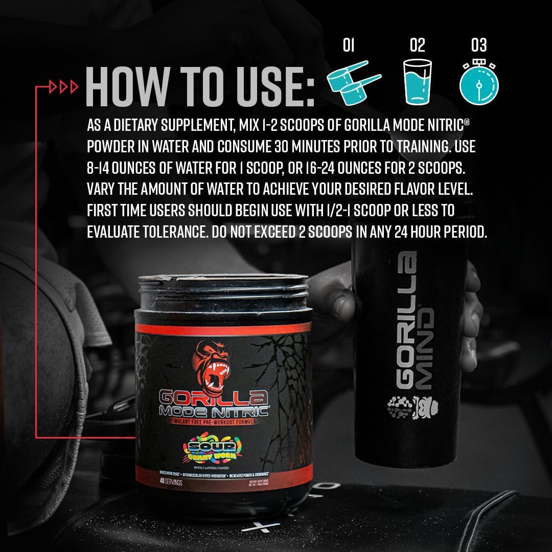 Gorilla Mode Nitric Upgraded shaker shows smooth mix and no grit