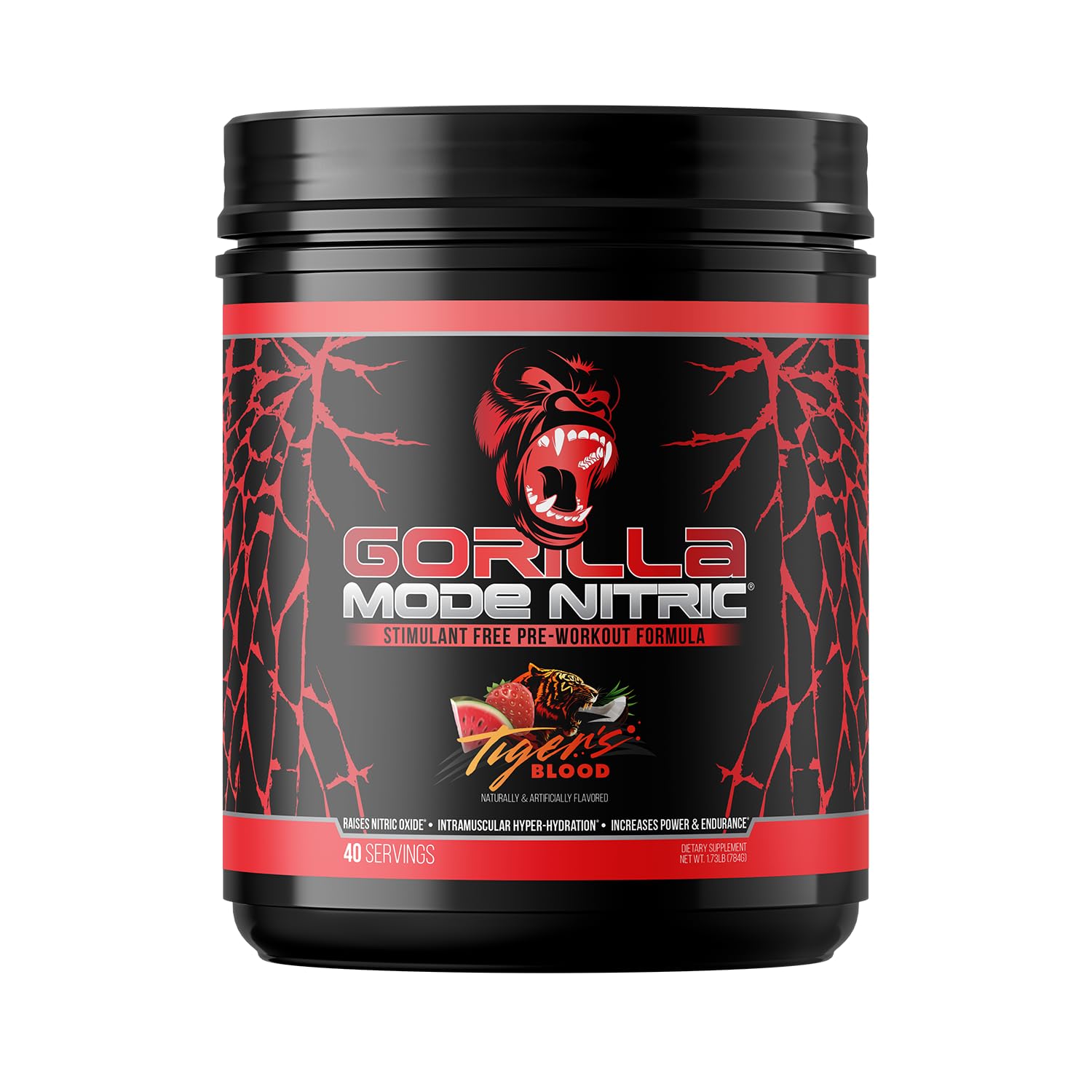 Gorilla Mode Nitric Upgraded tub front showing stimulant-free pumps