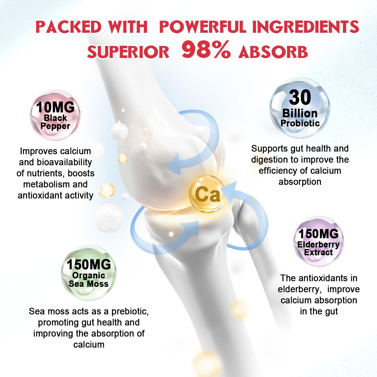 GORNVB bottle held for convenient on-the-go calcium intake.