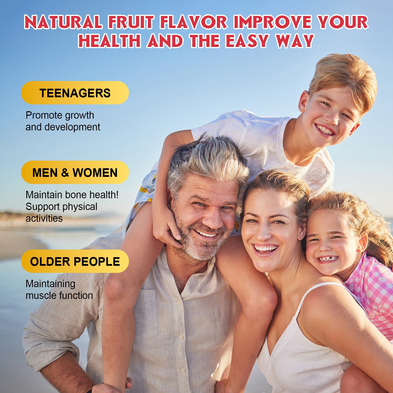 GORNVB ingredients label featuring probiotics, sea moss, elderberry for vitality.