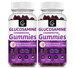 GORNVB glucosamine chondroitin gummies bottle showing bite-sized chews for joint comfort.