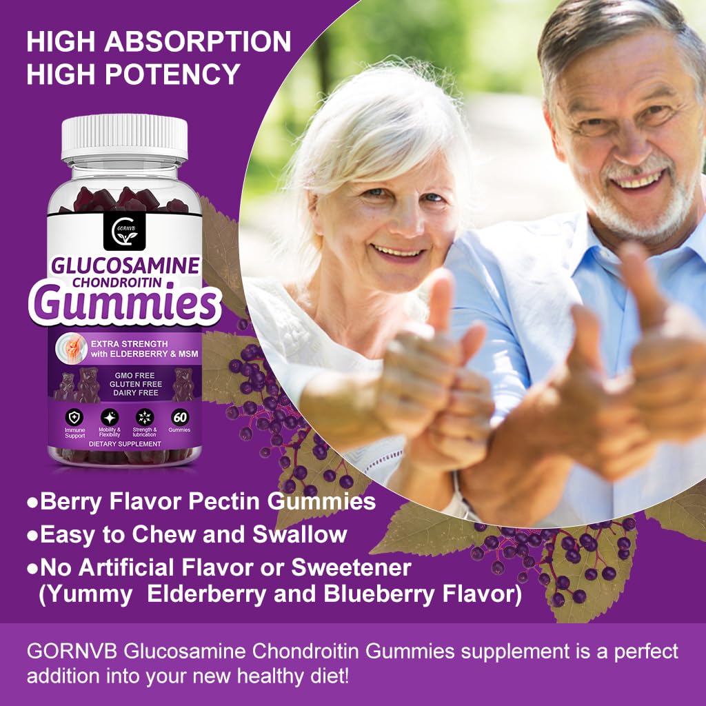 GORNVB glucosamine chondroitin gummies colorful shapes