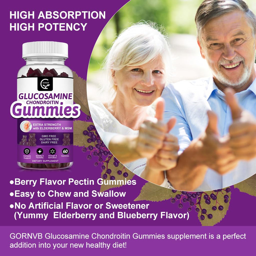 GORNVB glucosamine chondroitin gummies colorful shapes