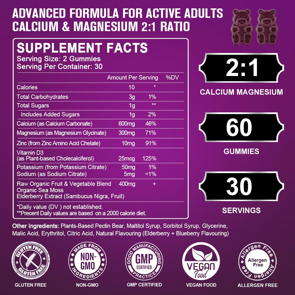 GORNVB magnesium glycinate gummies with high absorption potential