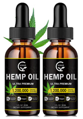 GORNVB high potency hemp oil 2-pack bottle front, showcasing relaxation potential.