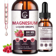 GORNVB magnesium glycinate drops bottle with raspberry flavor for easy daily energy support.