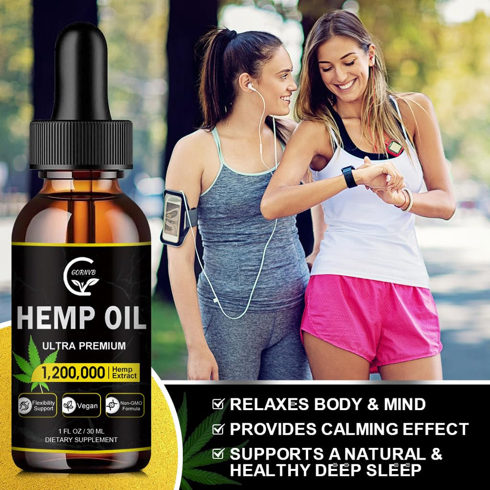GORNVB organic hemp dropper with seal indicates third-party tested quality