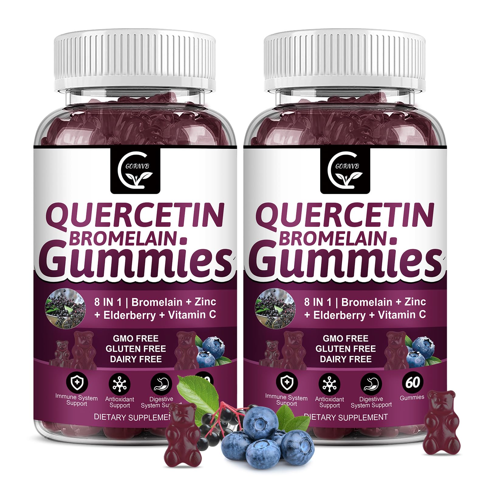 GORNVB Quercetin Gummies Pack for easy daily immune support.