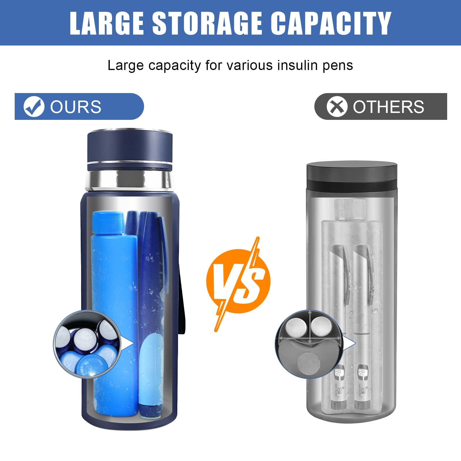 Gosemai insulin cooler outer shell 304 stainless steel.