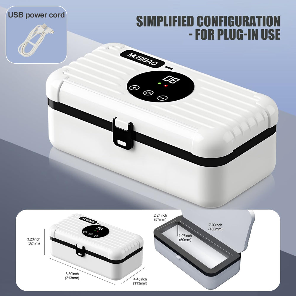 Gosemai travel case supports USB, car, and home power for flexible usage.