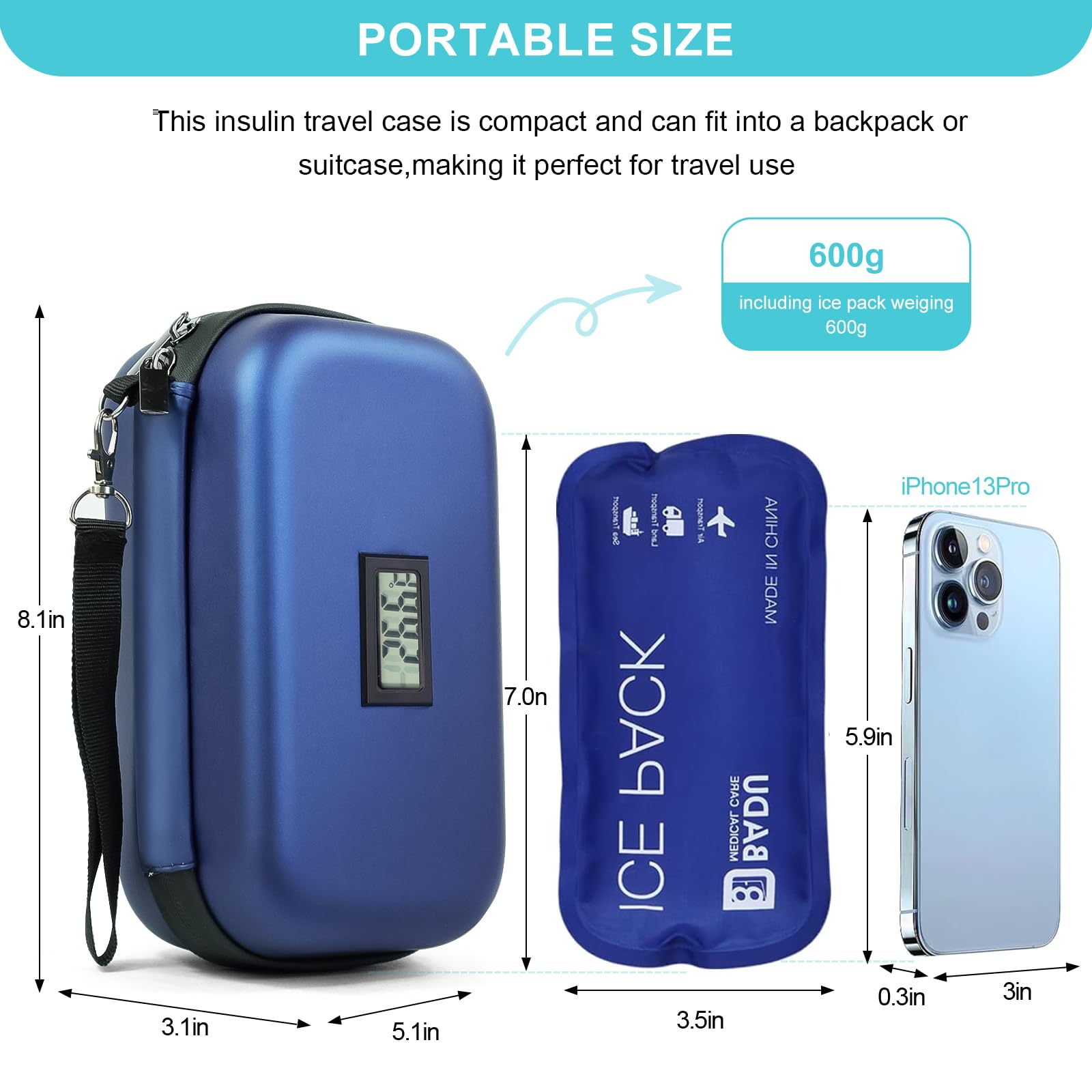 Gosemai travel case exterior insulation protects contents.