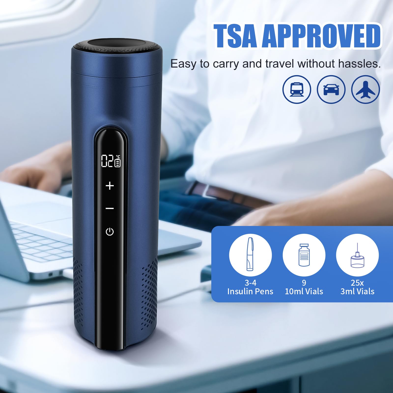 Gosemai insulin pen cooler case temperature display for real time monitoring