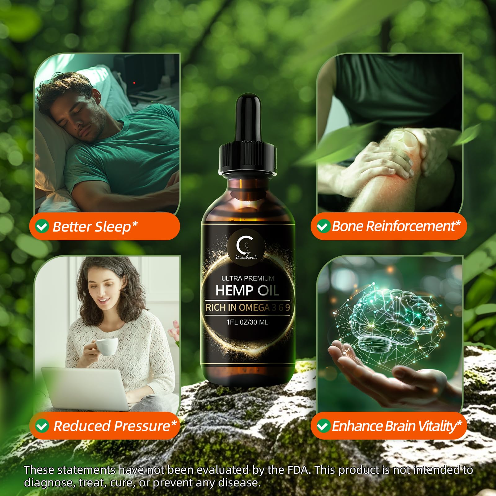 GPGP GreenPeople focus energy drops to support daytime concentration.