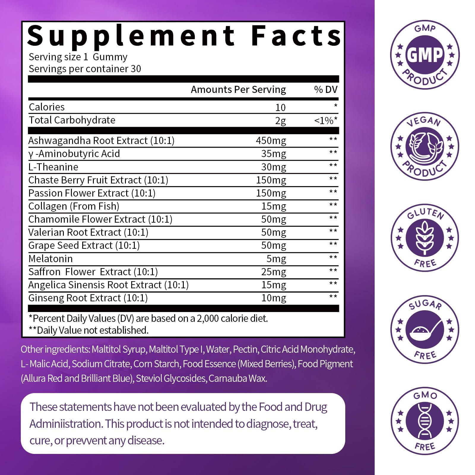 Illustration of hormone-support botanicals in GPGP GreenPeople sleep formula.