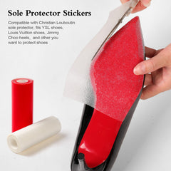 GQTJP anti-slip sole guard on transparent bottom boosts traction on smooth floors.