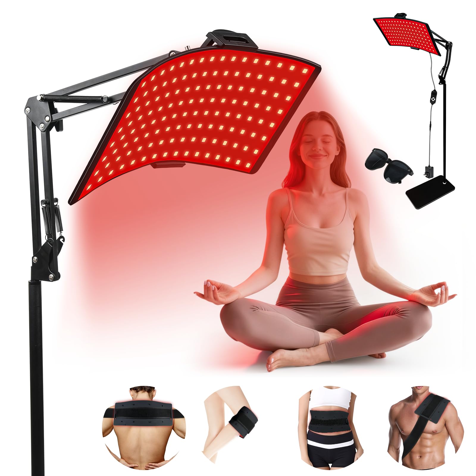 Gracekey red-light therapy panel with curved absorption for focused exposure