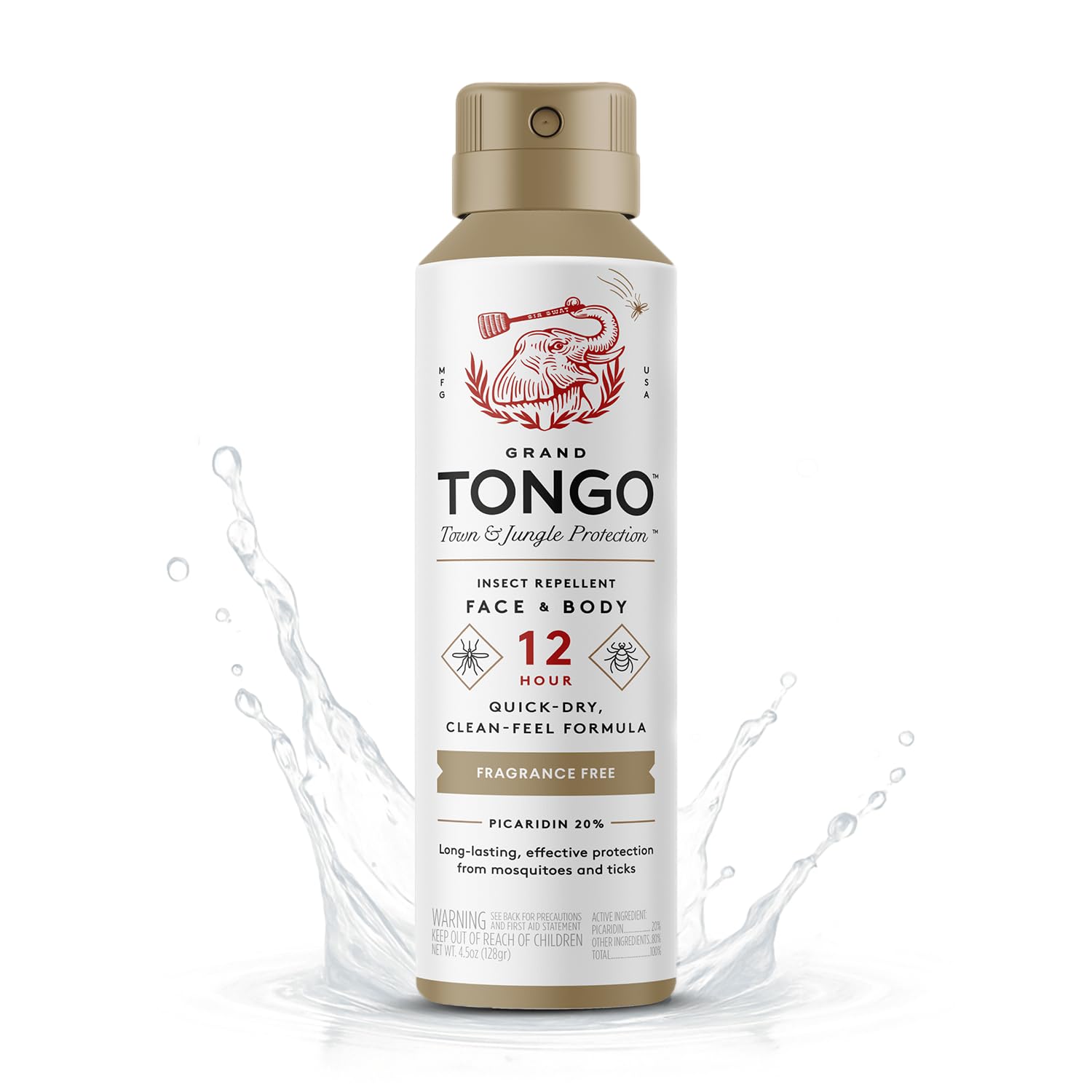Grand Tongo DEET-Free insect repellent bottle pour for reliable outdoor protection