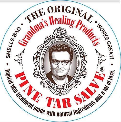 Grandma's Pine Tar Salve jar for versatile home care.