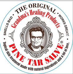 Grandma's Pine Tar Salve jar for versatile home care.