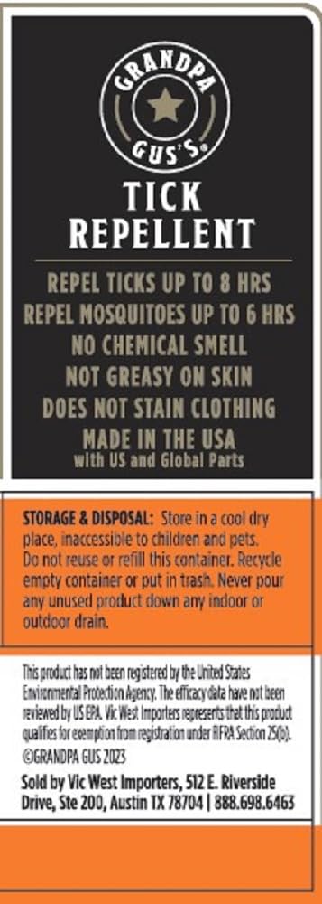 Grandpa Gus's spray outdoors, fresh scent enhances outdoor activities.
