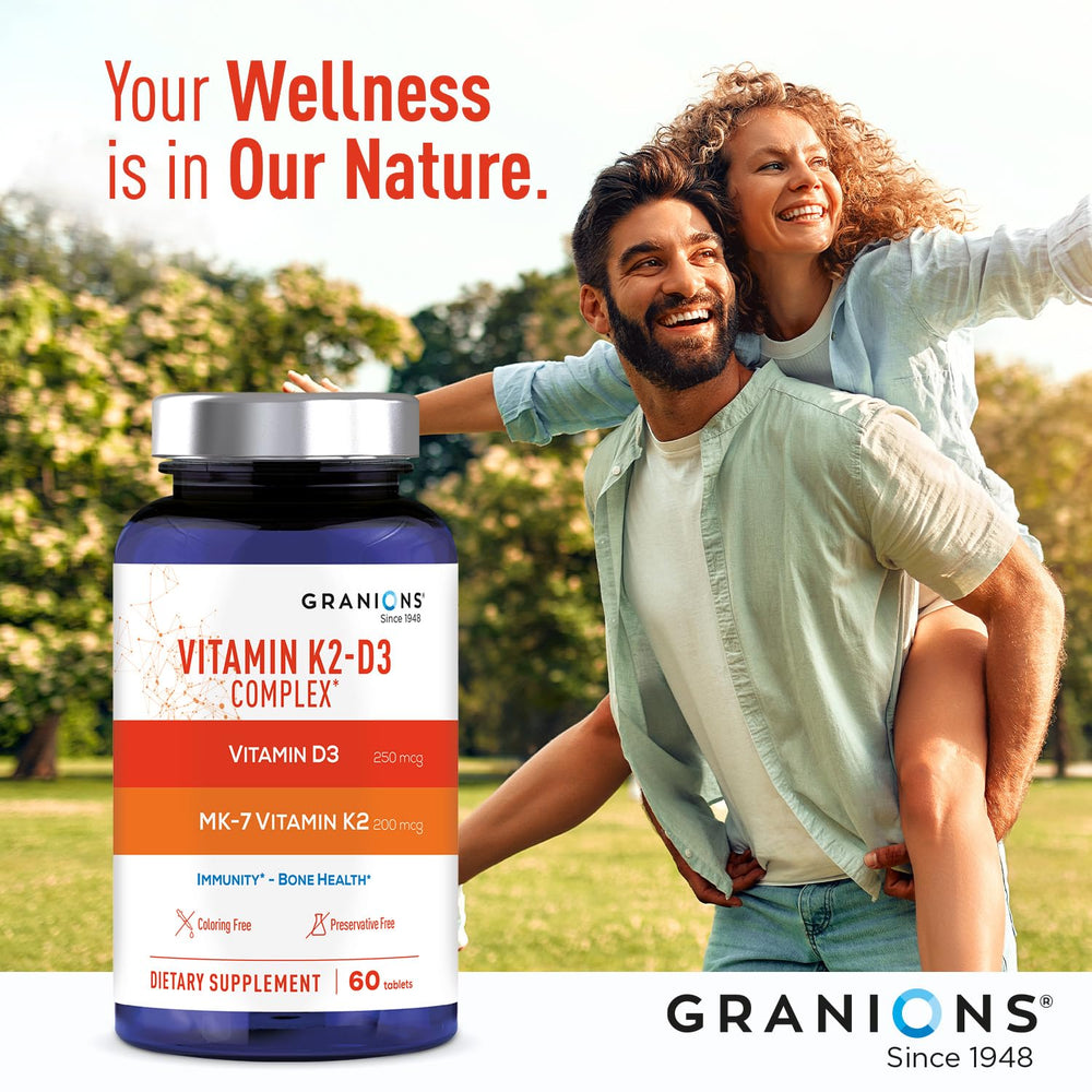 Granions one-a-day tablets pictured for a convenient daily routine.