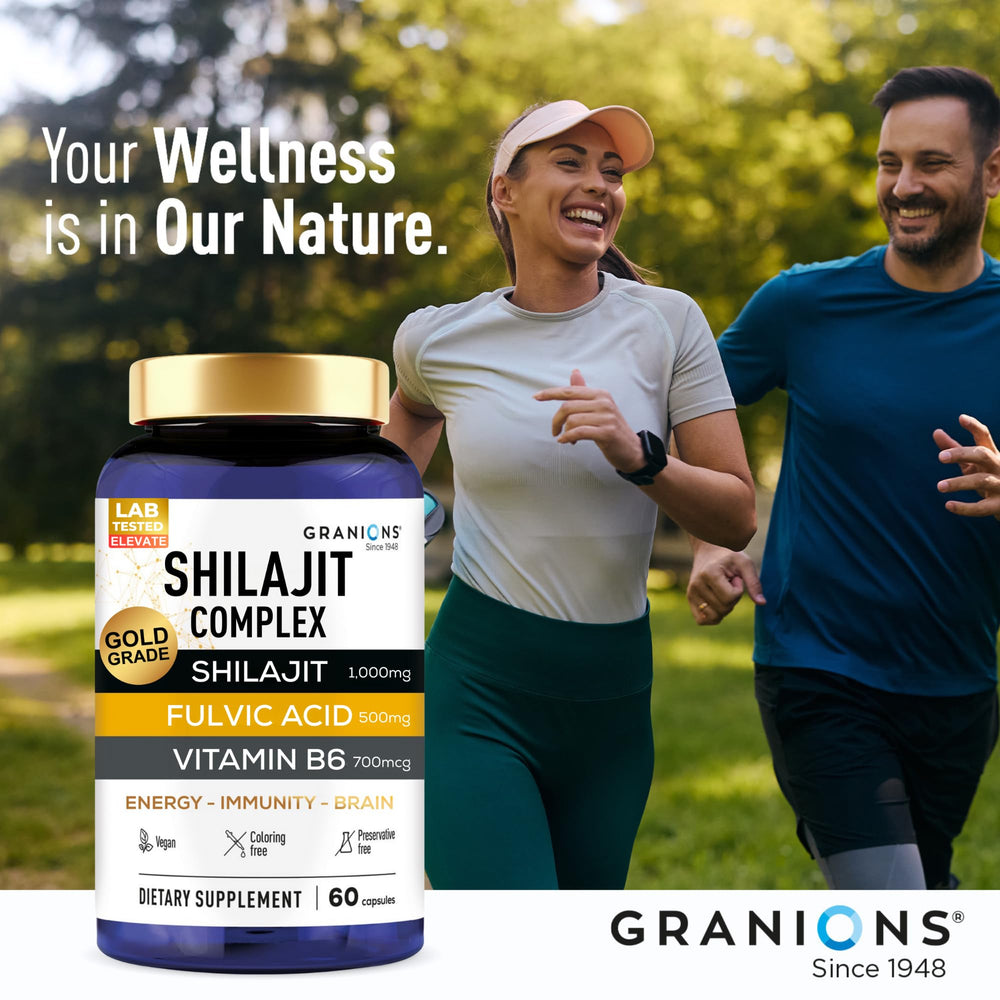 Granions Pure Shilajit 60-cap bottle highlights trusted heritage since 1948