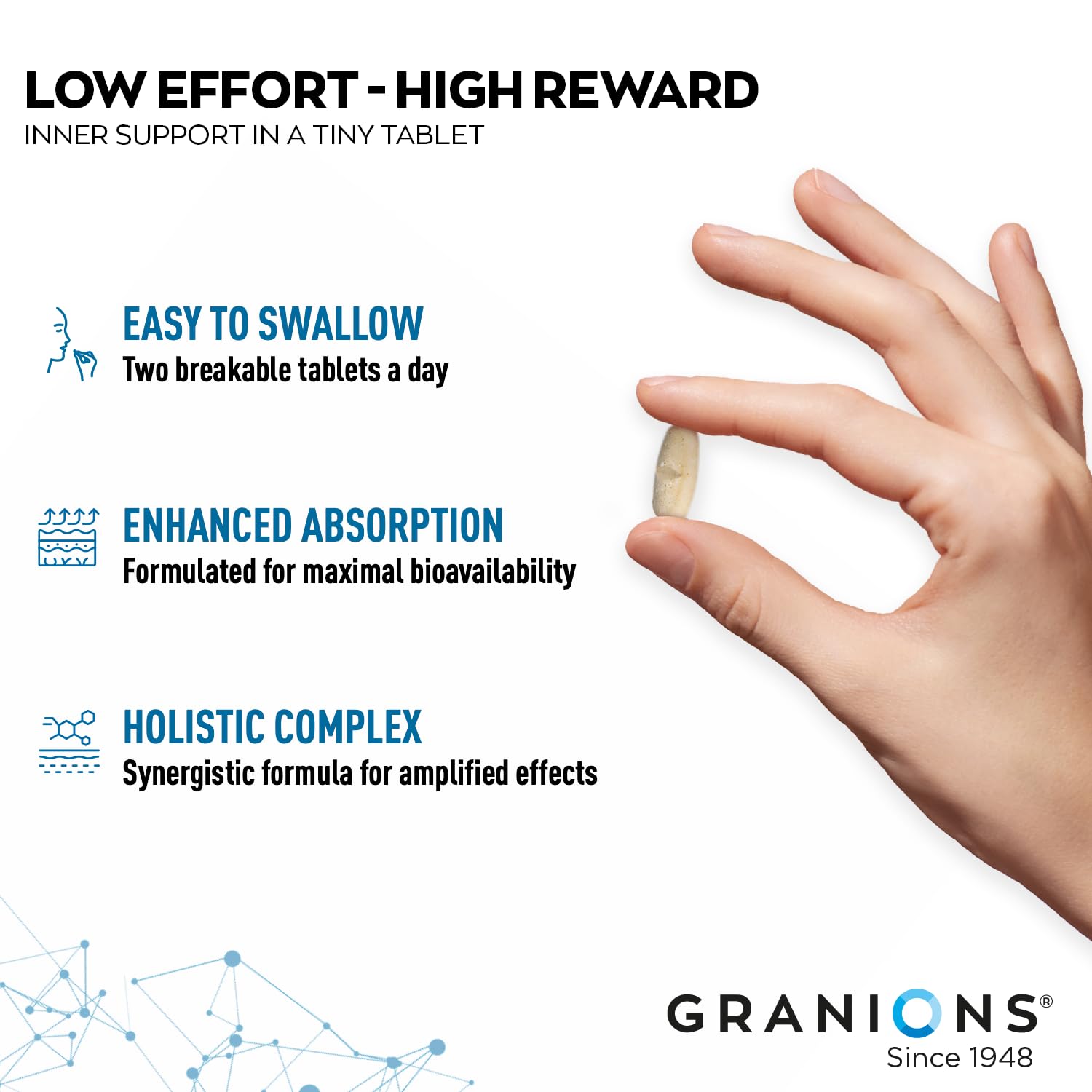 Granions vitamin-c label closeup emphasizing antioxidant support and collagen synergy.