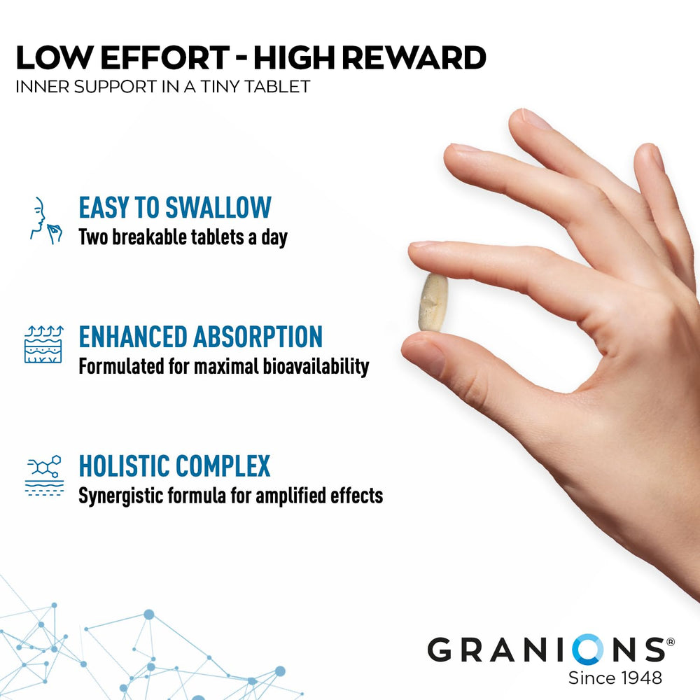 Granions vitamin-c label closeup emphasizing antioxidant support and collagen synergy.