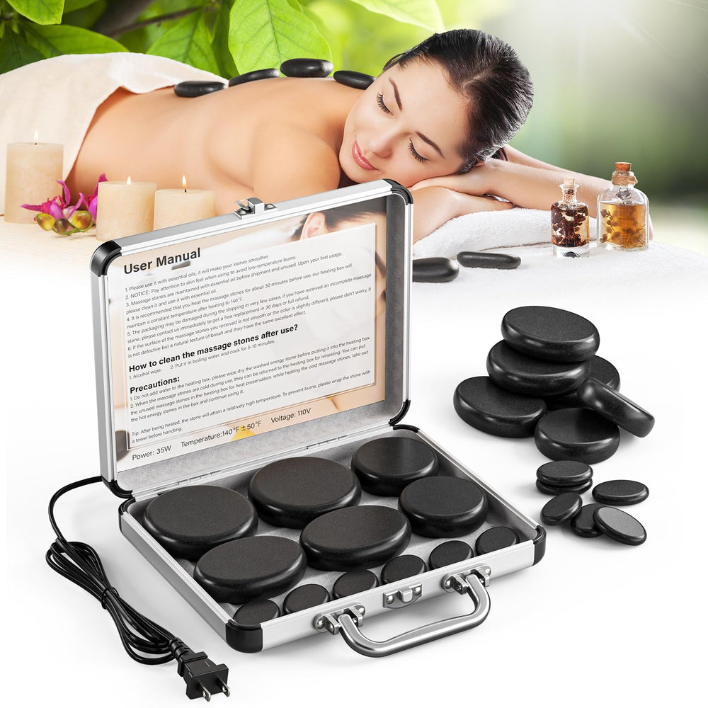 Granpay hot stones round stones for deep relaxation and heat retention.