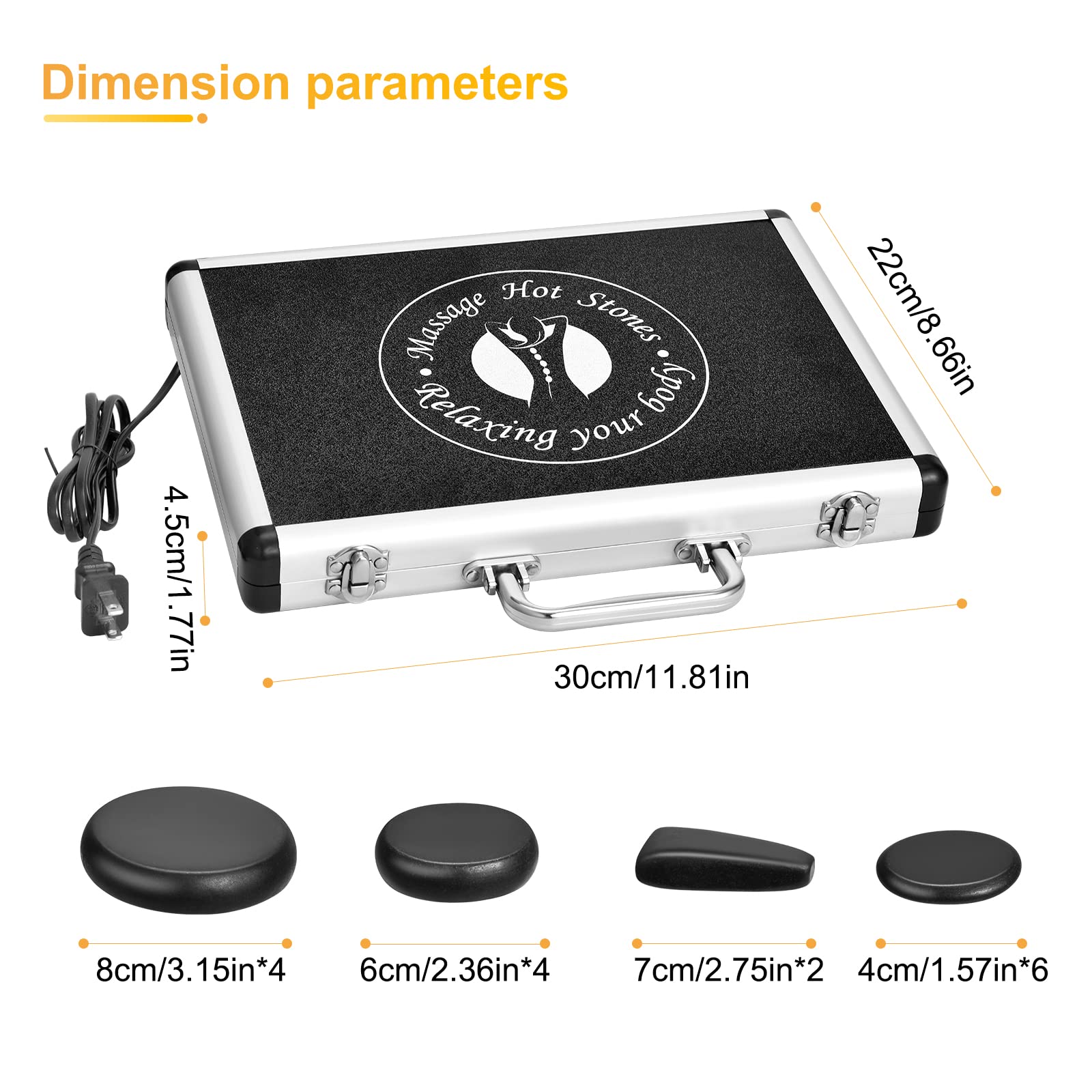Granpay warming stones provide soothing heat for relaxing sessions.