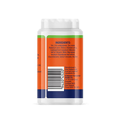 Gran's Remedy powder texture shows talc-based moisture absorption for dry feet.