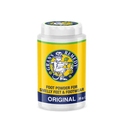 Gran's Remedy shoe deodorizer packaging demonstrates trusted odor control for footwear.