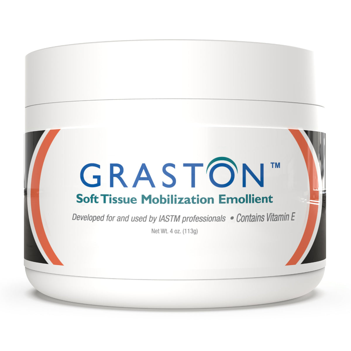 Graston Vitamin E Emollient 4oz jar ready for therapy sessions