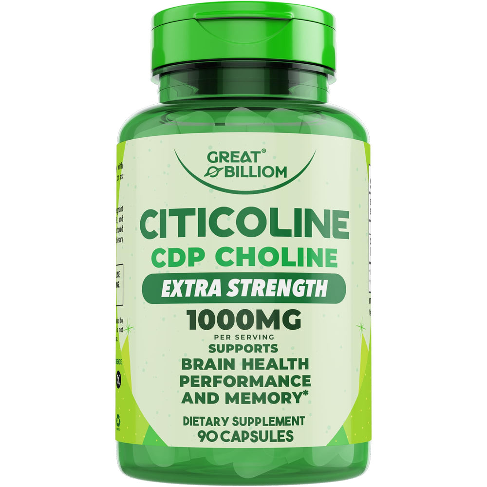 Great Billiom Citicoline 1000mg bottle ready for daily brain support.