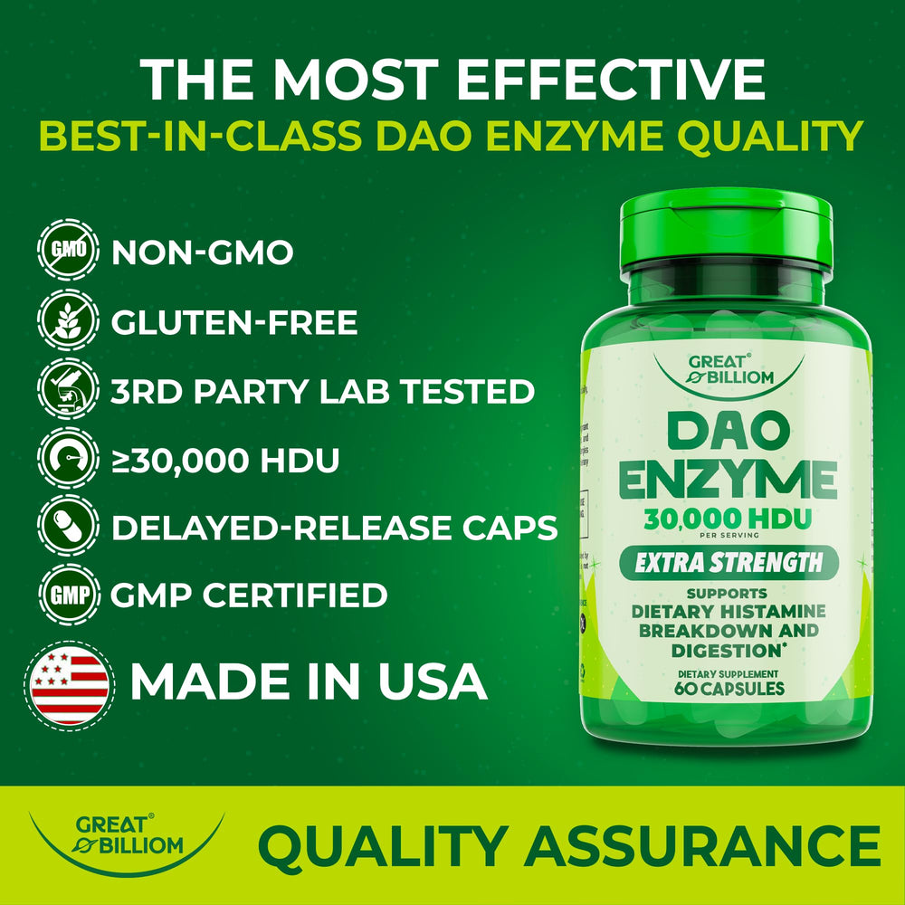 Great Billiom DAO delayed-release capsules protect in stomach.