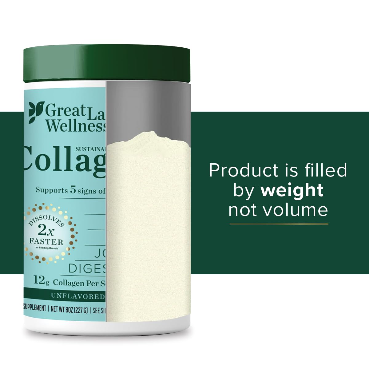Great Lakes Wellness 18 amino acids collagen provides diverse daily nutrition