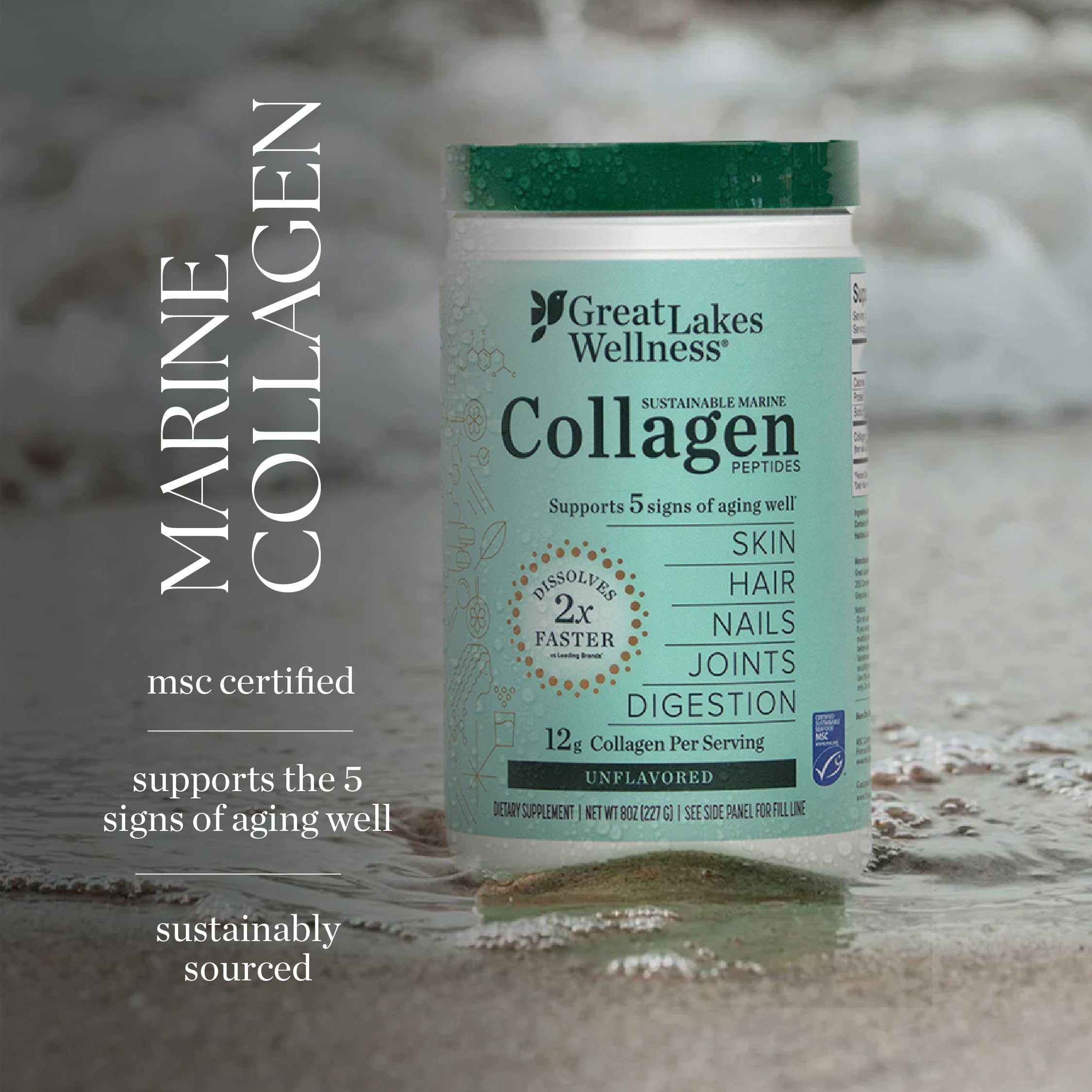 Great Lakes Wellness baking friendly collagen powder blends into recipes