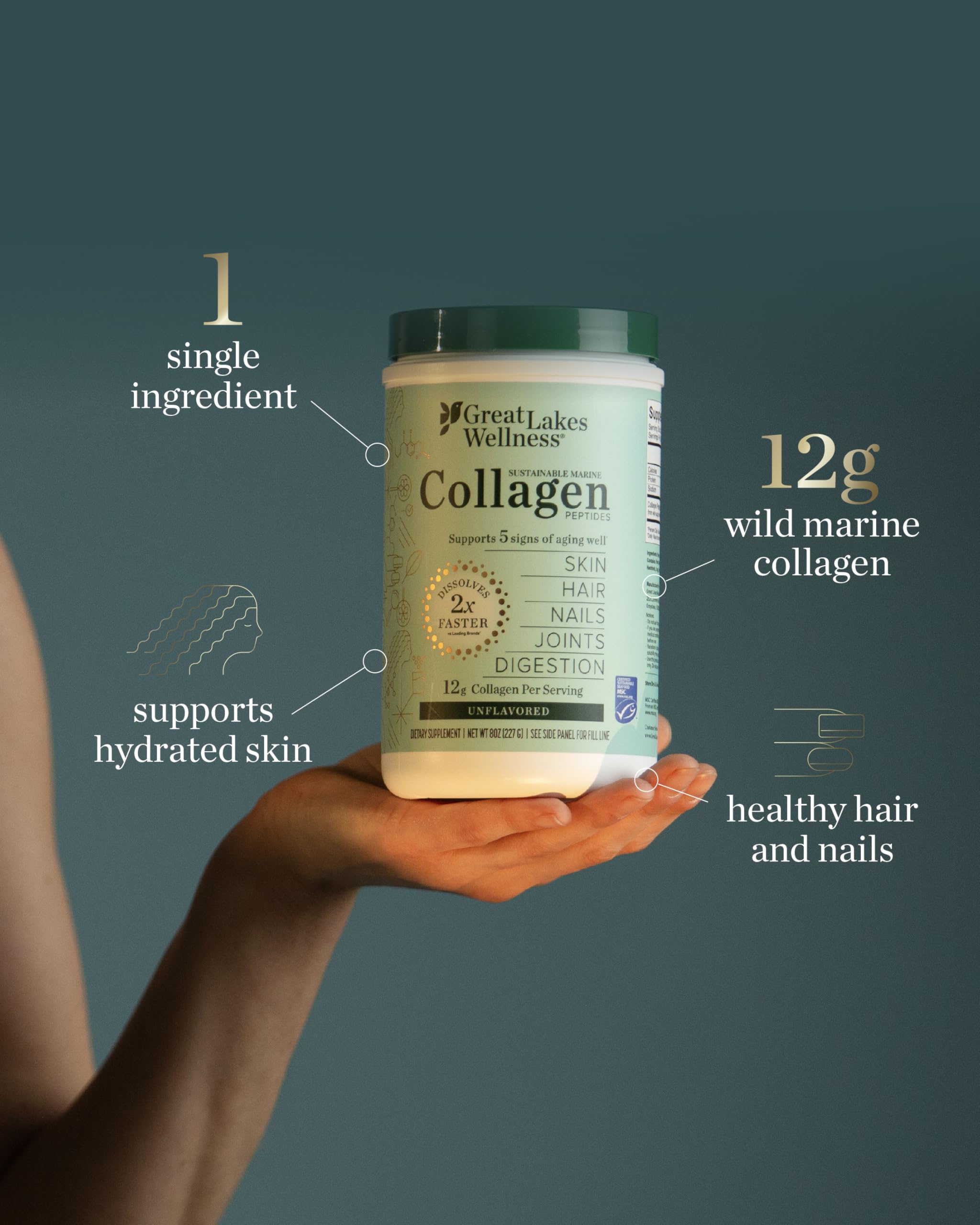 Great Lakes Wellness collagen in coffee for a smooth, neutral boost
